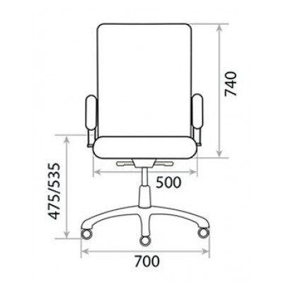 Кресло руководителя Orion Steel Chrome-st LE-A Люкс кожа, цвет черный