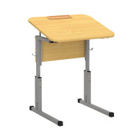Стол одноместный с регулировкой высоты и угла наклона, Лц.КР_5-7-т25/Лц.С1ДК-16/1, серия Лицей