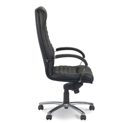 Кресло руководителя Orion Steel Chrome-st LE-A Люкс кожа, цвет черный