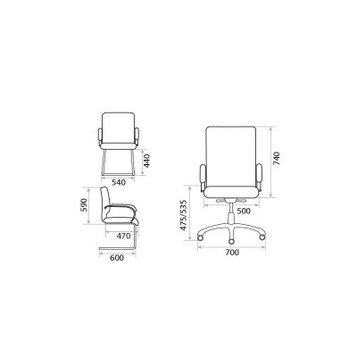 Кресло руководителя Orion Steel Chrome-st PU01 Экокожа, цвет черный