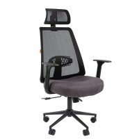 CHAIRMAN 535 черный Сетчатый акрил черный / Полиэстер серый