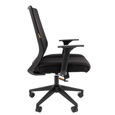 CHAIRMAN 555 LT Сетчатый акрил TW-01 черный / Ткань стандарт 26-28 черный, купить в Екатеринбурге