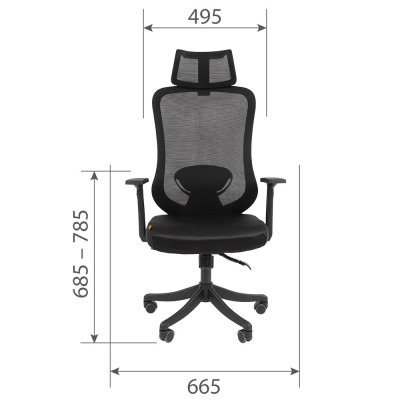 CHAIRMAN CH563 черный Сетчатый акрил черный / Полиэстер черный, купить в Екатеринбурге