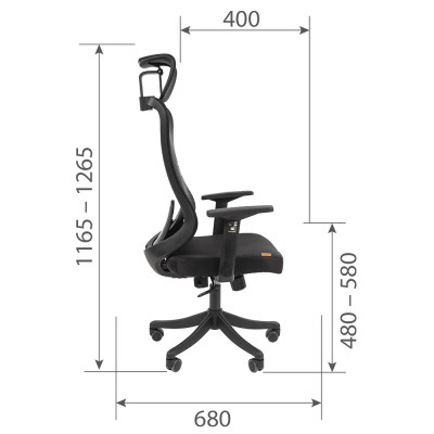 CHAIRMAN CH563 черный Сетчатый акрил черный / Полиэстер черный, купить в Екатеринбурге