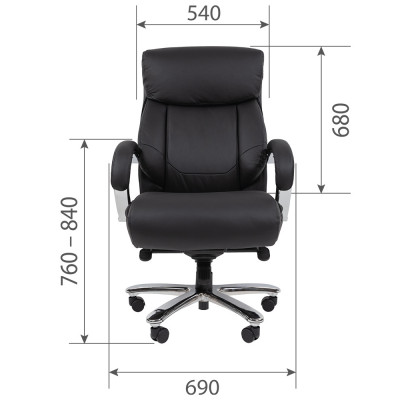  CHAIRMAN CH 407 кожа черная, купить в Екатеринбурге