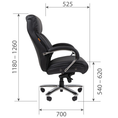  CHAIRMAN CH 407 кожа черная, купить в Екатеринбурге