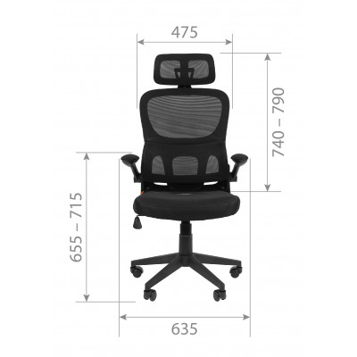 CHAIRMAN 630 Сетчатый акрил черный / Полиэстер черный, купить в Екатеринбурге