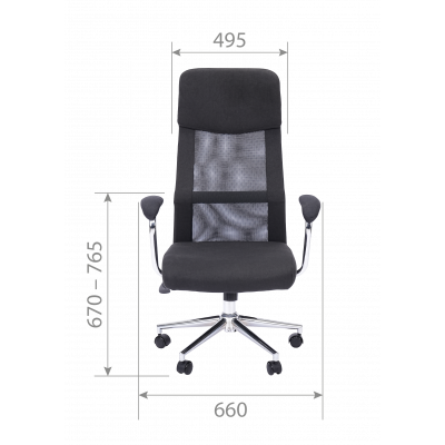 CHAIRMAN CH621 Сетчатый акрил серый / Полиэстер черный, купить в Екатеринбурге