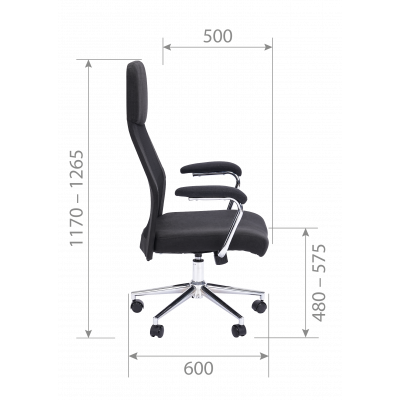 CHAIRMAN CH621 Сетчатый акрил серый / Полиэстер черный, купить в Екатеринбурге