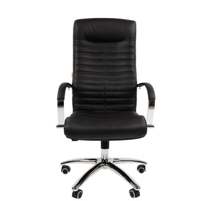 Кресло для руководителя CHAIRMAN 480 кожа, Натуральная кожа, цвет Черный