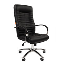 Кресло CHAIRMAN 480 кожа Натуральная кожа, цвет Черный