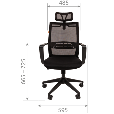  CHAIRMAN 545 Сетчатый акрил TW-01 черный / Ткань TW-11 черный, купить в Екатеринбурге