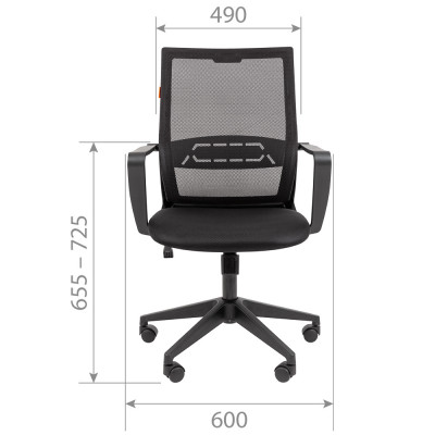  CHAIRMAN 545 БП Сетчатый акрил TW-01 черный / Ткань TW-11 черный, купить в Екатеринбурге