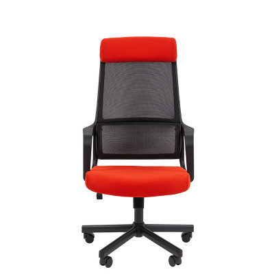 Кресло Для руководителя CHAIRMAN 590, Сетчатый акрил/Полиэстер, цвет Красный