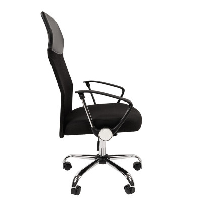 CHAIRMAN 610N Сетчатый акрил TW-01 черный / Ткань стандарт 15-21 черный / Экокожа черный, купить в Екатеринбурге