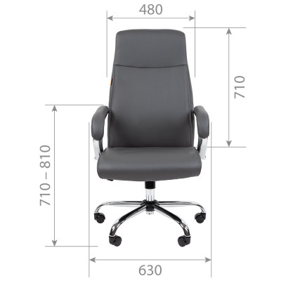 CHAIRMAN CH425 Экокожа серая, купить в Екатеринбурге