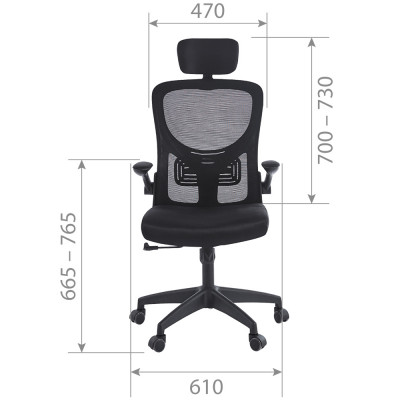 CHAIRMAN CH633 черный Сетчатый акрил черный / Полиэстер черный, купить в Екатеринбурге