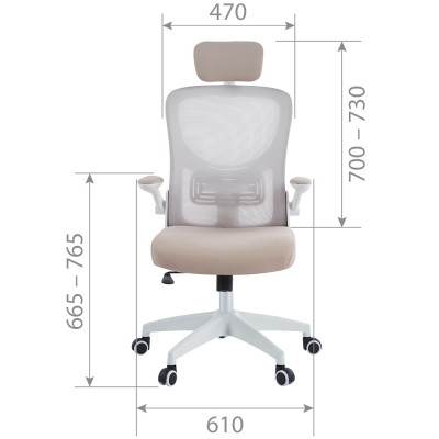  CHAIRMAN CH633 бежевый Сетчатый акрил серый / Полиэстер бежевый, купить в Екатеринбурге