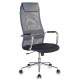 Кресло руководителя Бюрократ KB-9N темно-серый TW-04 TW-12 сетка/ткань с подголов. крестов. металл хром