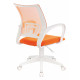 Кресло Бюрократ CH-W695NLT оранжевый TW-38-3 TW-96-1 сетка/ткань крестов. пластик пластик белый