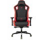Кресло игровое Knight Titan черный/красный ромбик экокожа с подголов. крестов. металл