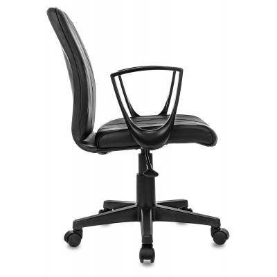 Кресло Бюрократ CH-327 черный экокожа крестов. пластик черный