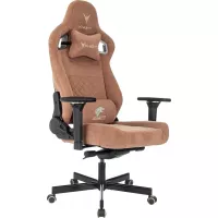 Кресло игровое Knight Hunter светло-коричневый Alfa 731 искусственная замша крестов. металл