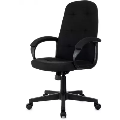 Кресло руководителя Бюрократ CH 002 Fabric черный 3C11 крестов. пластик