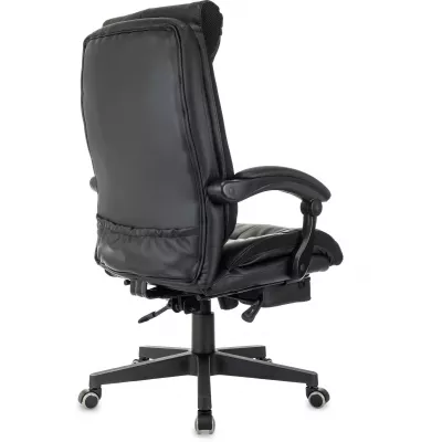 Кресло руководителя Бюрократ CH-824MSG-BF черный ткань/эко.кожа крестов. пластик подст.для ног