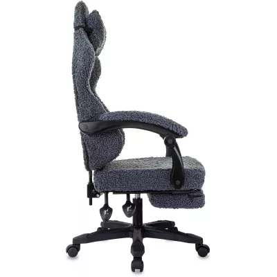 Кресло игровое Knight Lord/F темно-синий экомех крестов. пластик подст.для ног