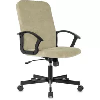 Кресло Бюрократ Triest Fabric песочный Light-21 крестов. металл черный