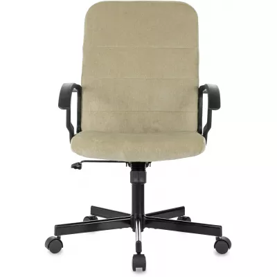 Кресло Бюрократ Triest Fabric песочный Light-21 крестов. металл черный