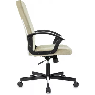 Кресло Бюрократ Triest Fabric песочный Light-21 крестов. металл черный