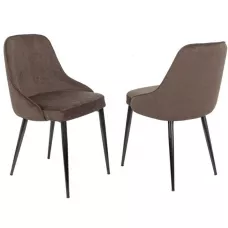 Стул для дома Бюрократ CH-K3_2 комплект 2шт коричневый Light 10 металл черный на ножках (CH-K3_1/LT10_2)