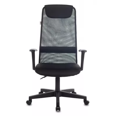 Кресло руководителя Бюрократ KB-8 черный TW-01 TW-11 сетка/ткань с подголов. крестов. пластик