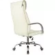 Кресло руководителя Бюрократ T-8010SL слоновая кость экокожа крестов. металл хром