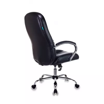 Кресло руководителя Бюрократ T-898SL черный экокожа крестов. металл хром