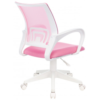 Кресло Бюрократ CH-W695NLT розовый TW-06A TW-13A сетка/ткань крестов. пластик пластик белый