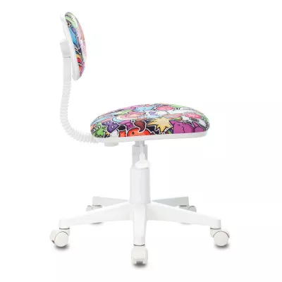 Кресло детское Бюрократ CH-W201NX мультиколор маскарад крестов. пластик пластик белый