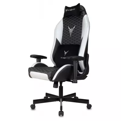 Кресло игровое Knight Neon черный/серебряный соты экокожа с подголов. крестов. металл