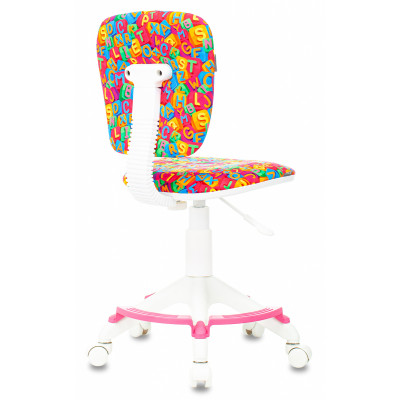 Кресло детское Бюрократ CH-W204/F мультиколор алфавит крестов. пластик подст.для ног пластик белый