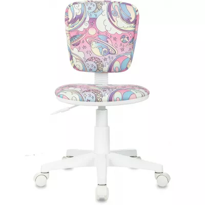 Кресло детское Бюрократ CH-W204NX мультиколор луна розовая крестов. пластик пластик белый
