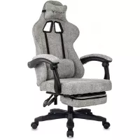 Кресло игровое Knight Lord/F серый Camby 82 крестов. пластик подст.для ног