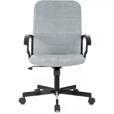 Кресло Бюрократ Triest Fabric серо-голубой Light-28 крестов. металл черный