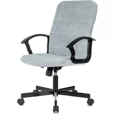 Кресло Бюрократ Triest Fabric серо-голубой Light-28 крестов. металл черный