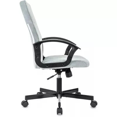 Кресло Бюрократ Triest Fabric серо-голубой Light-28 крестов. металл черный