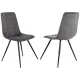 Стул для дома Бюрократ CH-K1_2 комплект 2шт т.серый Holland 18 металл черный на ножках (CH-K1_1/HL18_2)