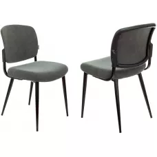 Стул для дома Бюрократ CH-K8_2 комплект 2шт серый Alfa 44 металл черный на ножках (CH-K8_1/GREY_2)