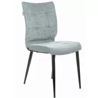 Стул для дома Бюрократ CH-K10 серо-голуб. Light 28 металл черный на ножках (CH-K10_1/LT28)