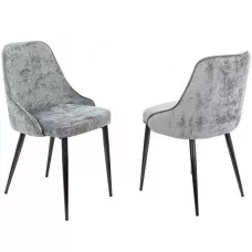 Стул для дома Бюрократ CH-K3_2 комплект 2шт серый Light 19 металл черный на ножках (CH-K3_1/LT19_2)